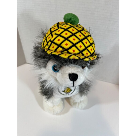 Pineapple Stay Pineapple Huskey Dog Puppy Stuffed Animal Plush - Picture 3 of 11
